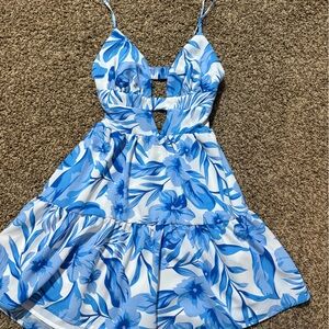 SHEIN Blue Floral Dress